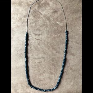 Vintage J. Crew blue and crystal necklace
